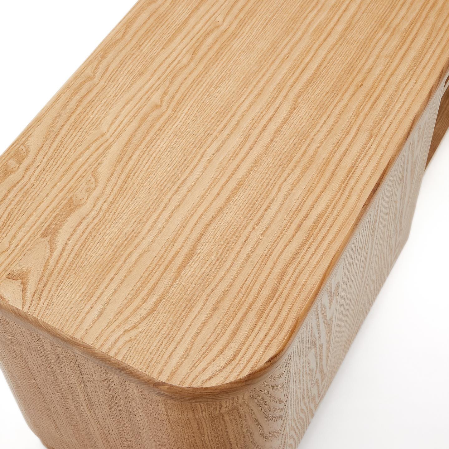 Kave Home Lowboard SALAYA 200 x 52 cm Eschefurnier/natur