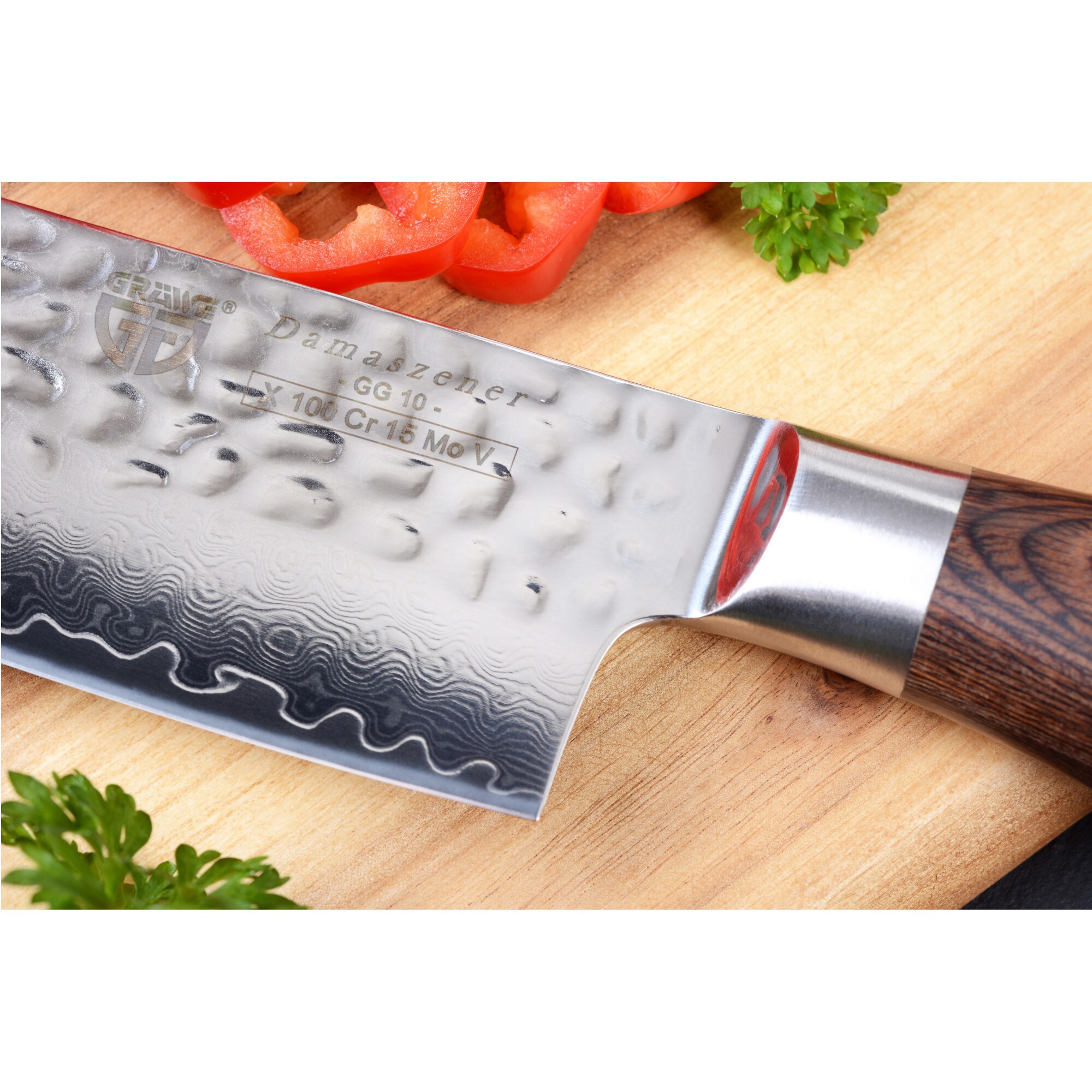 GRÄWE Damastmesser HAMMERSCHLAG