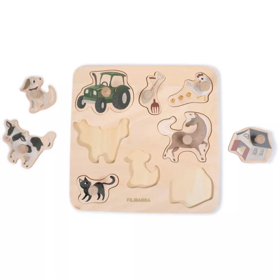 Filibabba Holzpuzzle - Bauernhof