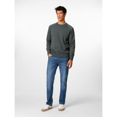 Herrenpullover mit Rollsaum, Oliv