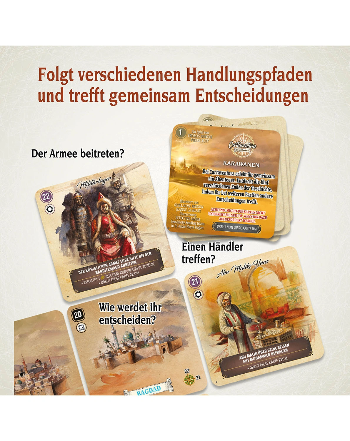 Gesellschaftsspiel CARTAVENTURE - KARAWANEN in bunt