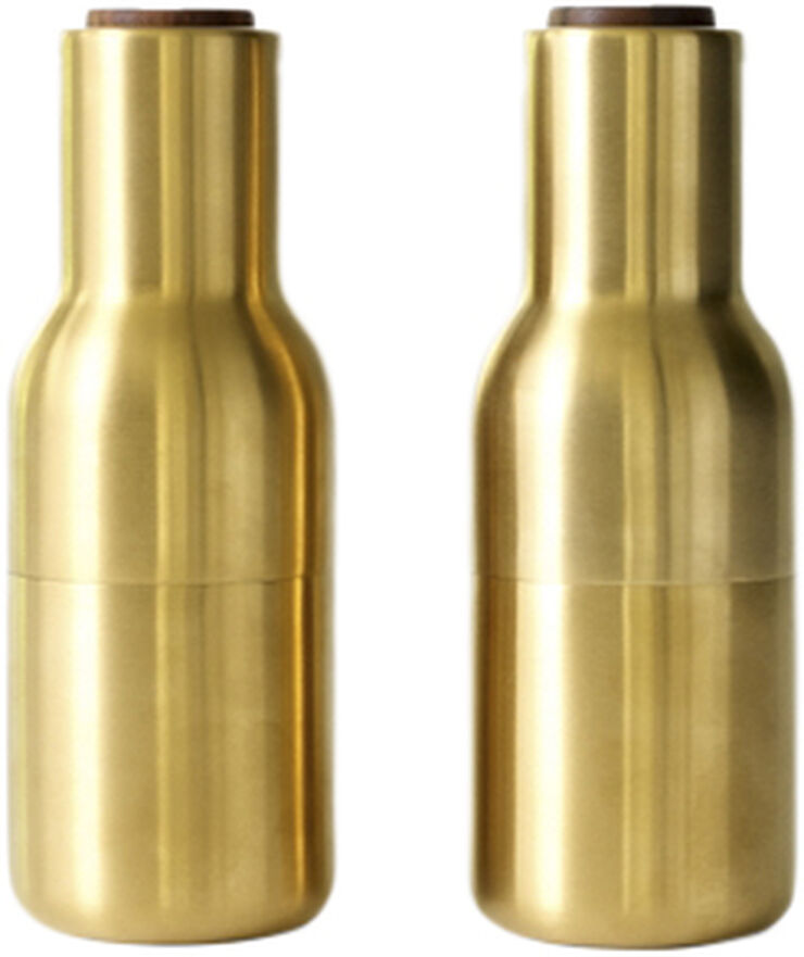 Audo Copenhagen Bottle Grinder, Brushed Brass, Waln Kobber