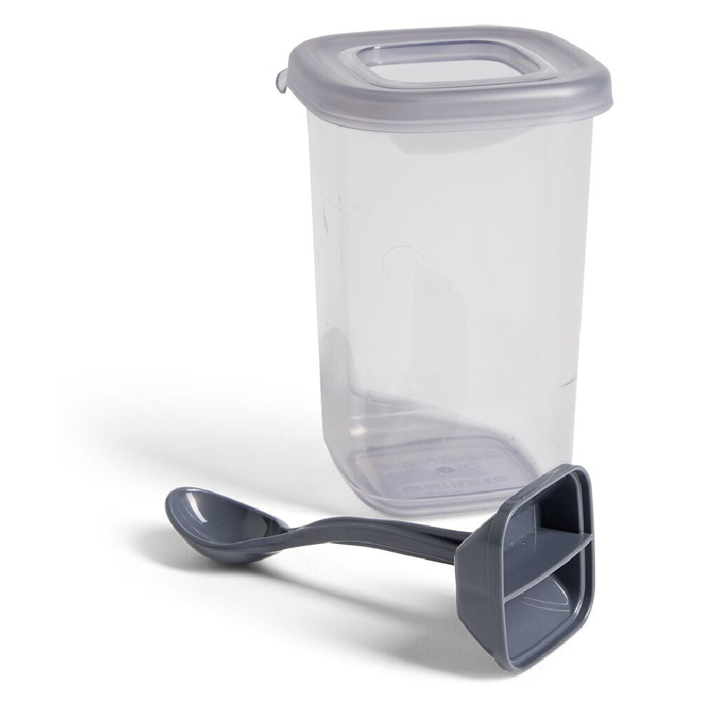 Boîte alimentaire + cuillère polypropylène gris 450mL