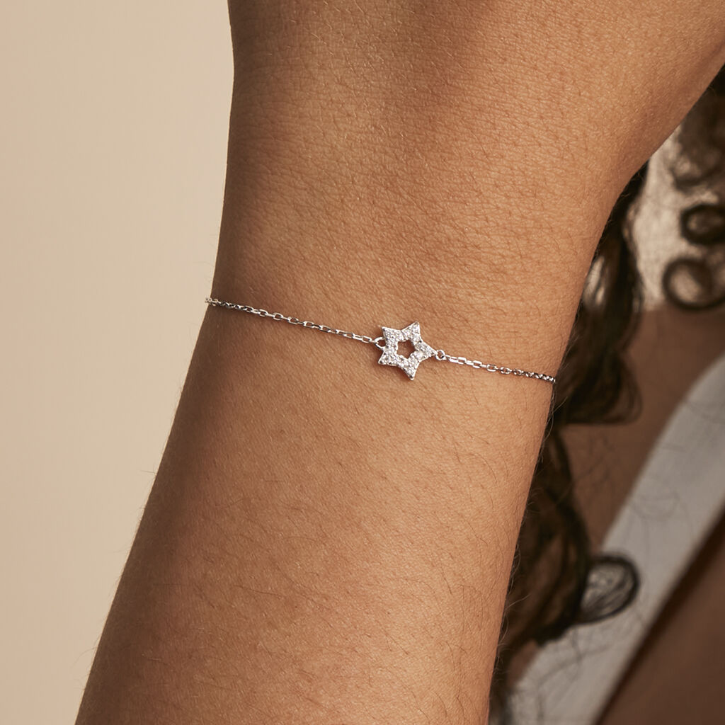 Bracelet Stamatia Argent Blanc Oxyde De Zirconium