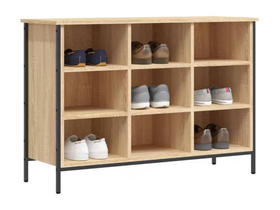 Armoire à chaussures chêne sonoma 100x35x70 bois d'ingénierie