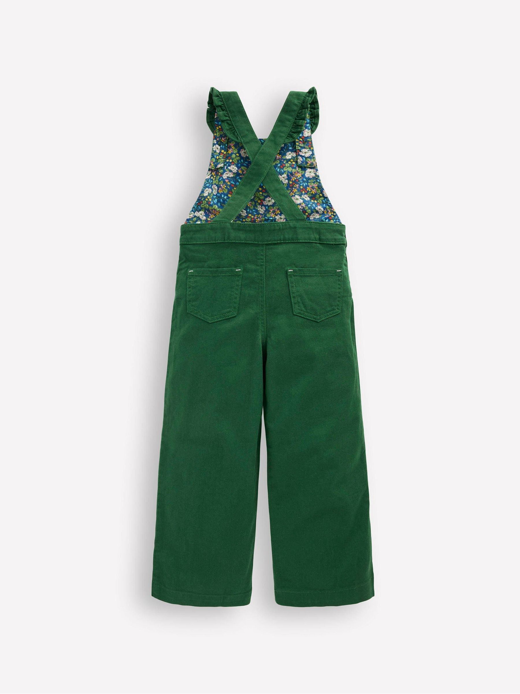 Groen - Boden Frill Dungarees
