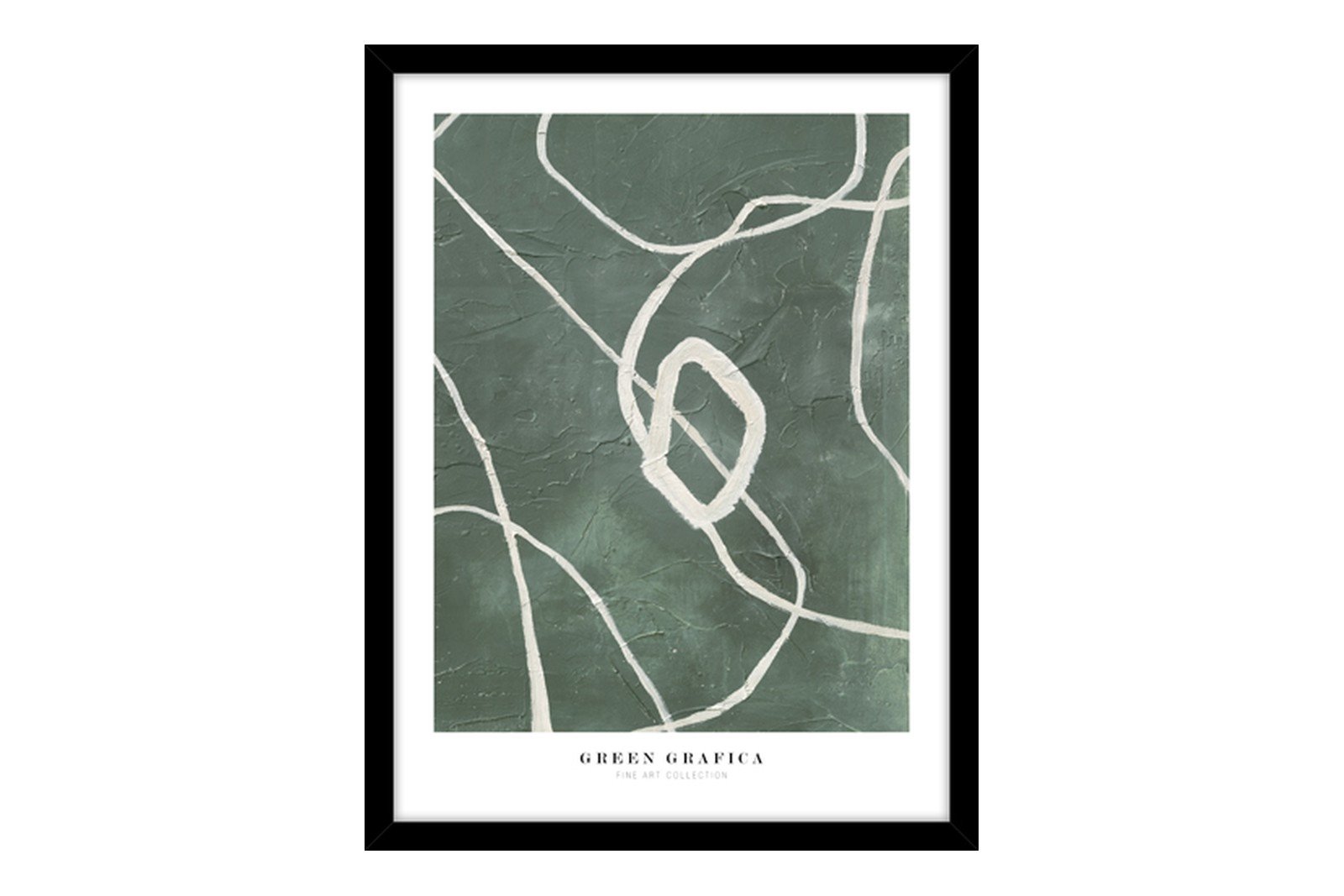 Green Grafica 30x40 cm Black Frame