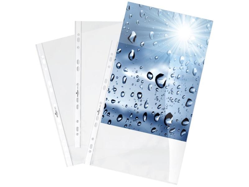 DURABLE Zeigetasche A4 Premium 100 x Transparent Prospekthüllen, neutral, 80 µ, 100 Stück