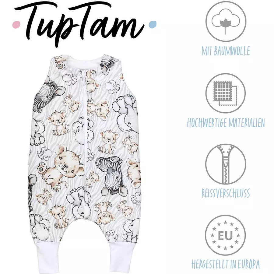 TupTam Baby Winter Schlafsack mit Beinen graubraun