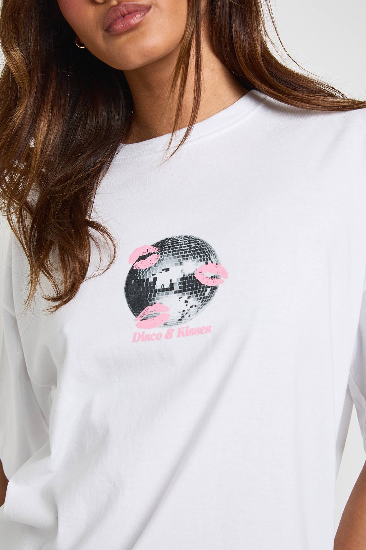 boohoo T-shirt Oversize Boule Disco Et Bisous