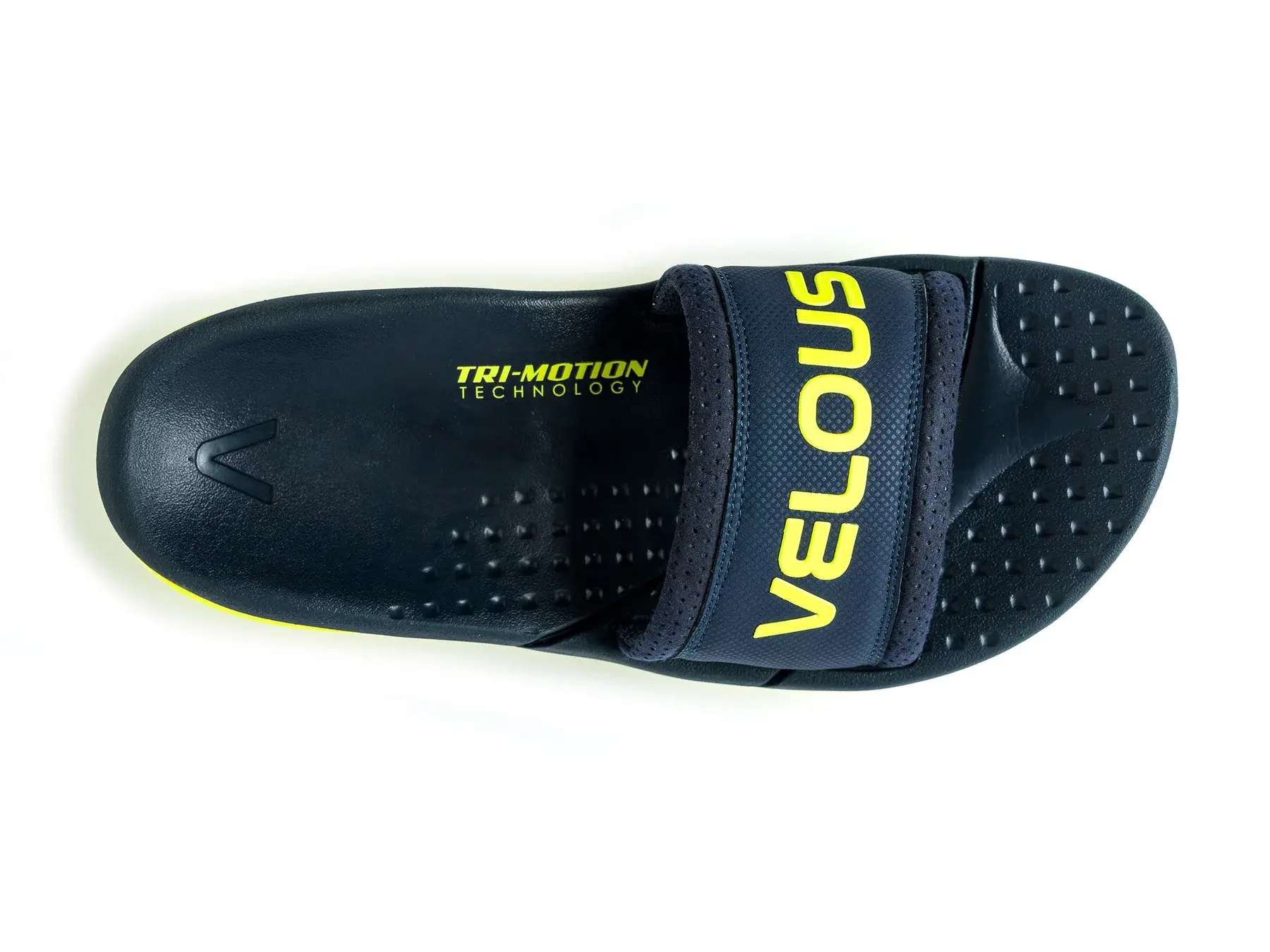 VELOUS Laguna Slide Slippers Marineblauw/Neongeel