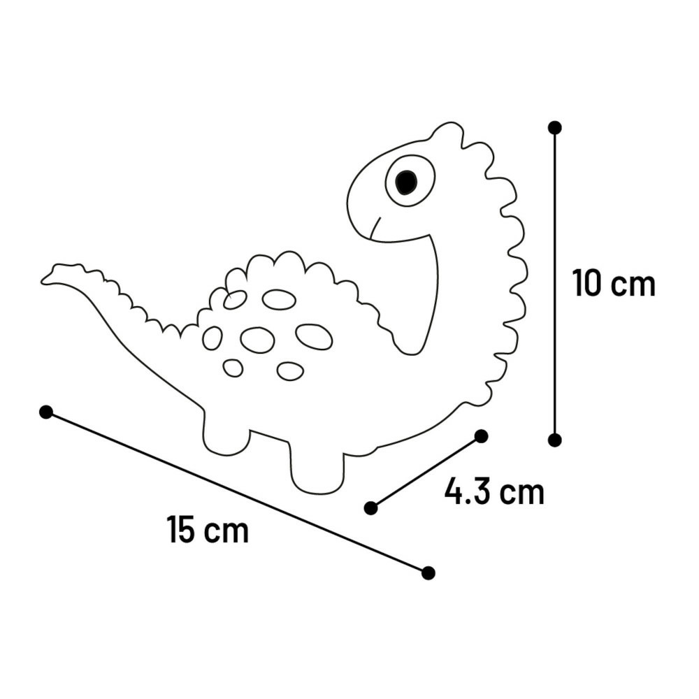 Jouet dinosaure rose en latex hauteur 10 cm pour chien