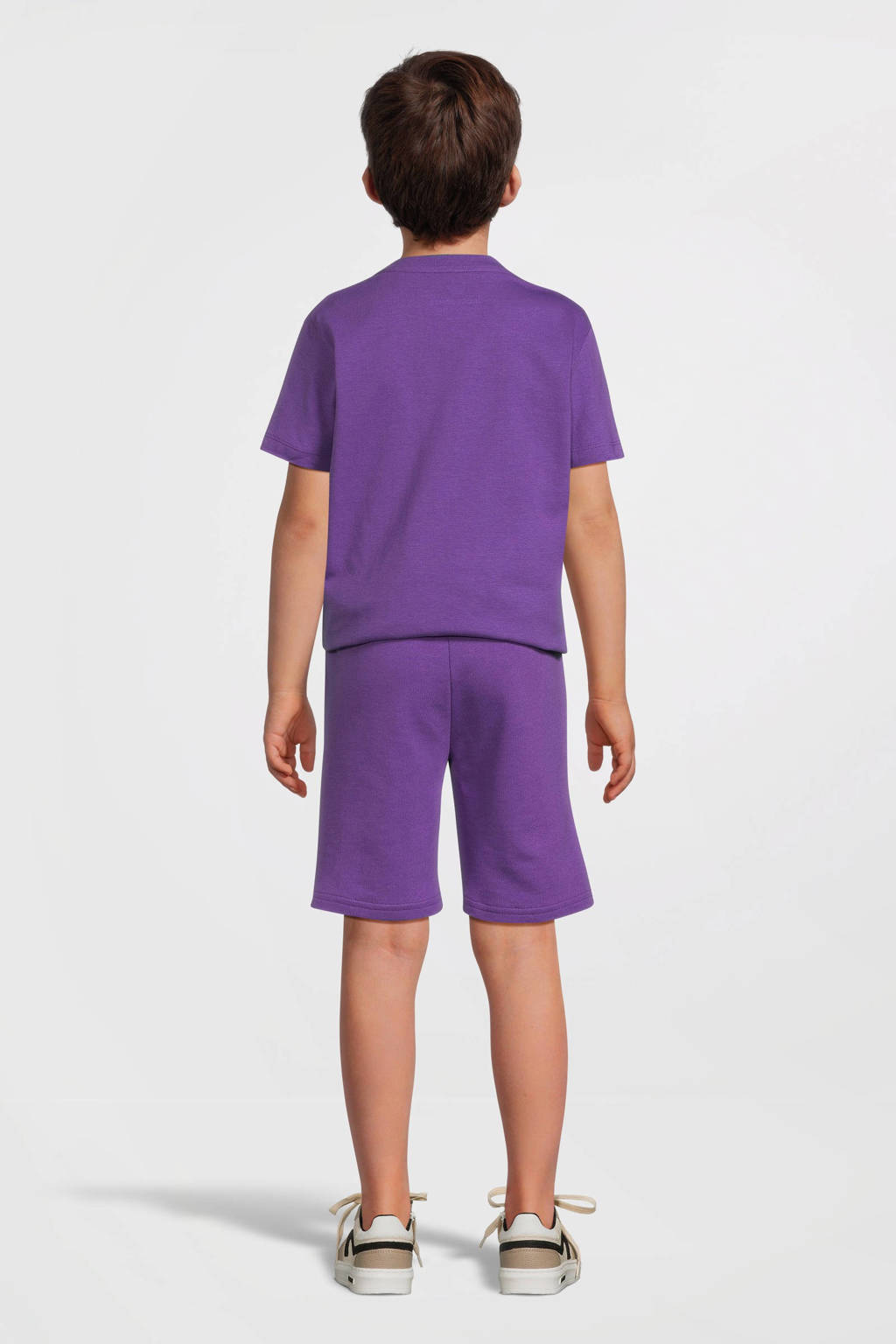 JACK & JONES sweatshort JPSTKAPPER met logo paars