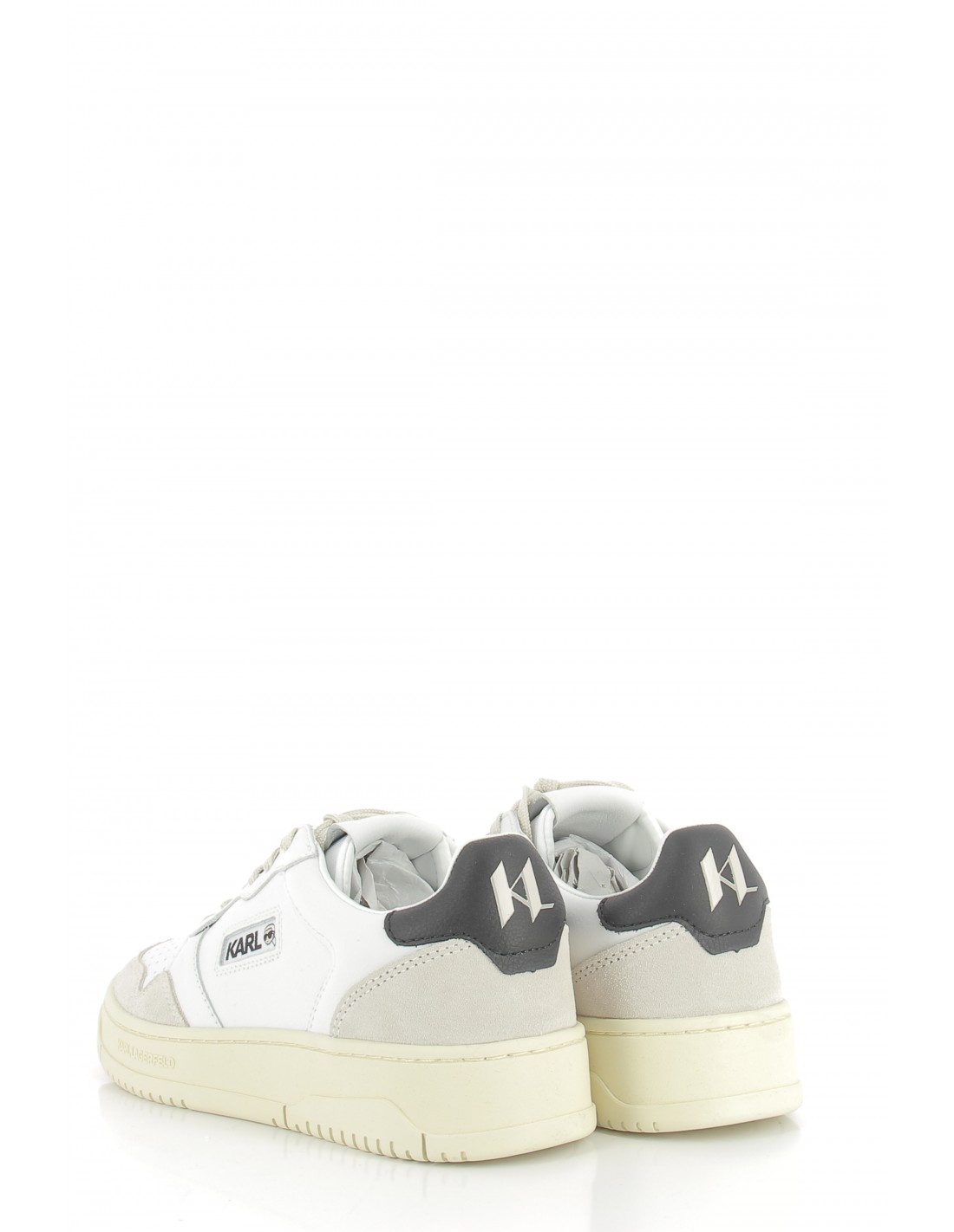 karl lagerfeld Baskets de ville femme krew kl kounter lo lace cuir blanc