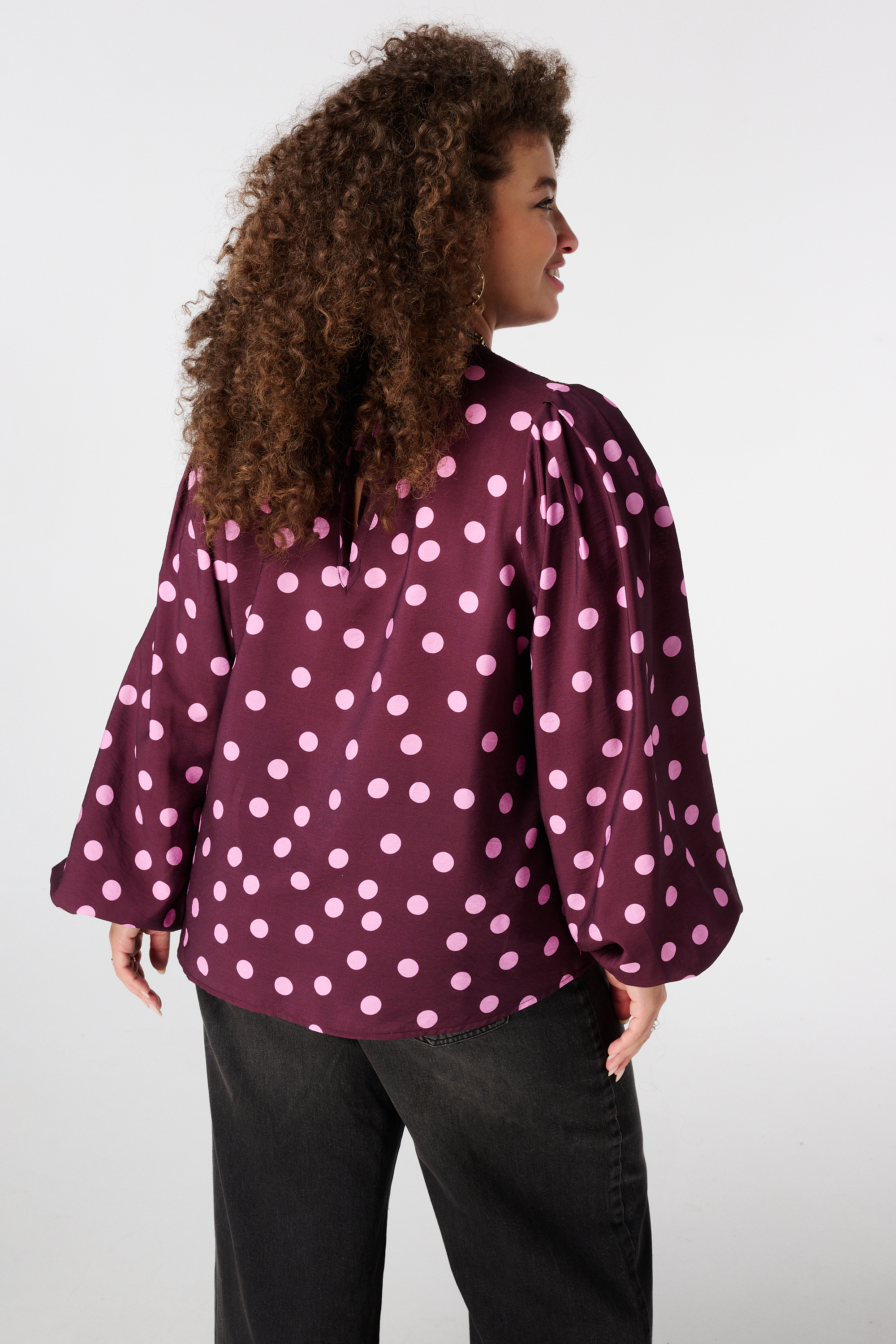 Polka dot blouse Multi Red