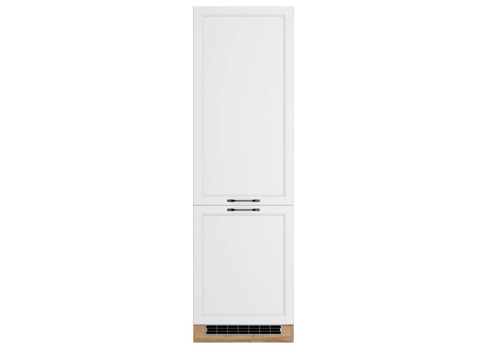 Kühl-/Gefrierschrank-Umbau MERAN - weiß - Wotaneiche - 60 cm