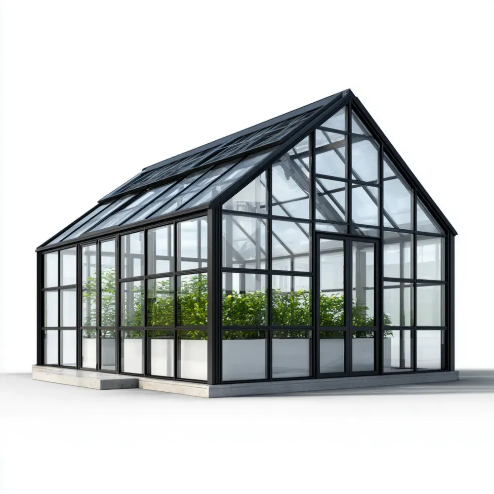 Gewächshaus Aluminium 3x4x2.5m mit gehärtetem Glas
