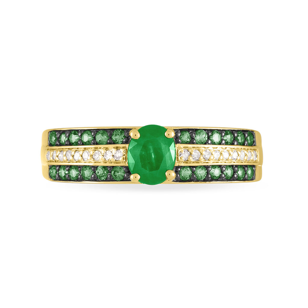 Bague Margot Or Jaune Emeraude Diamant