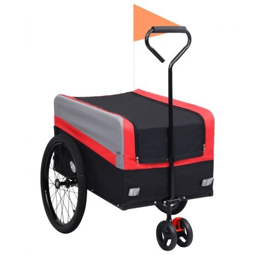 Reboque preto para bicicletas de animais de estimação