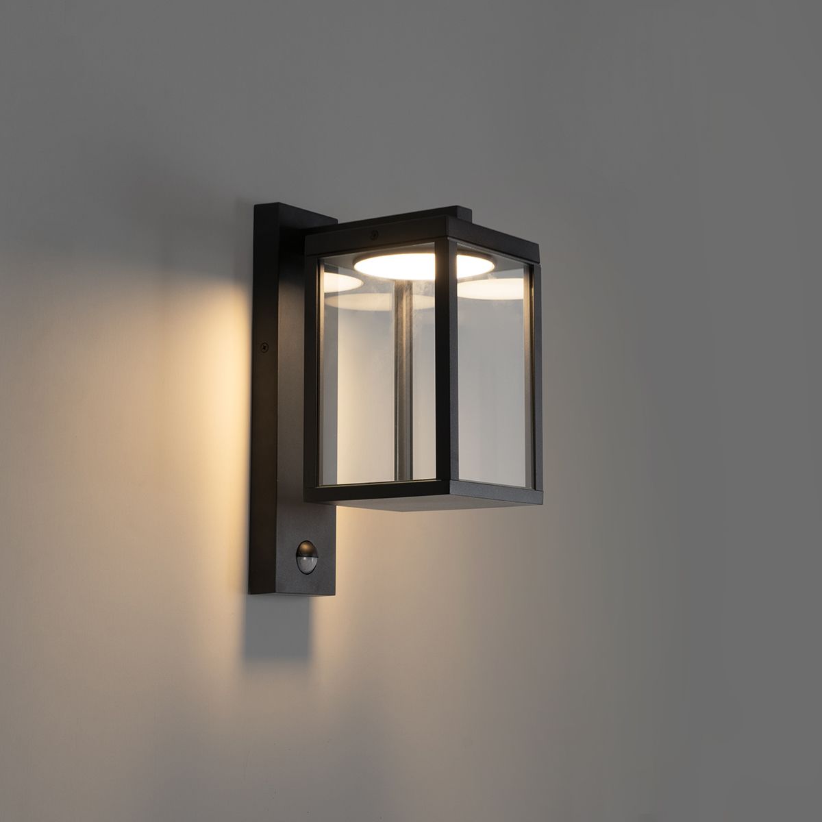 Buiten wandlantaarn zwart incl. LED bewegingssensor - Ferdinand