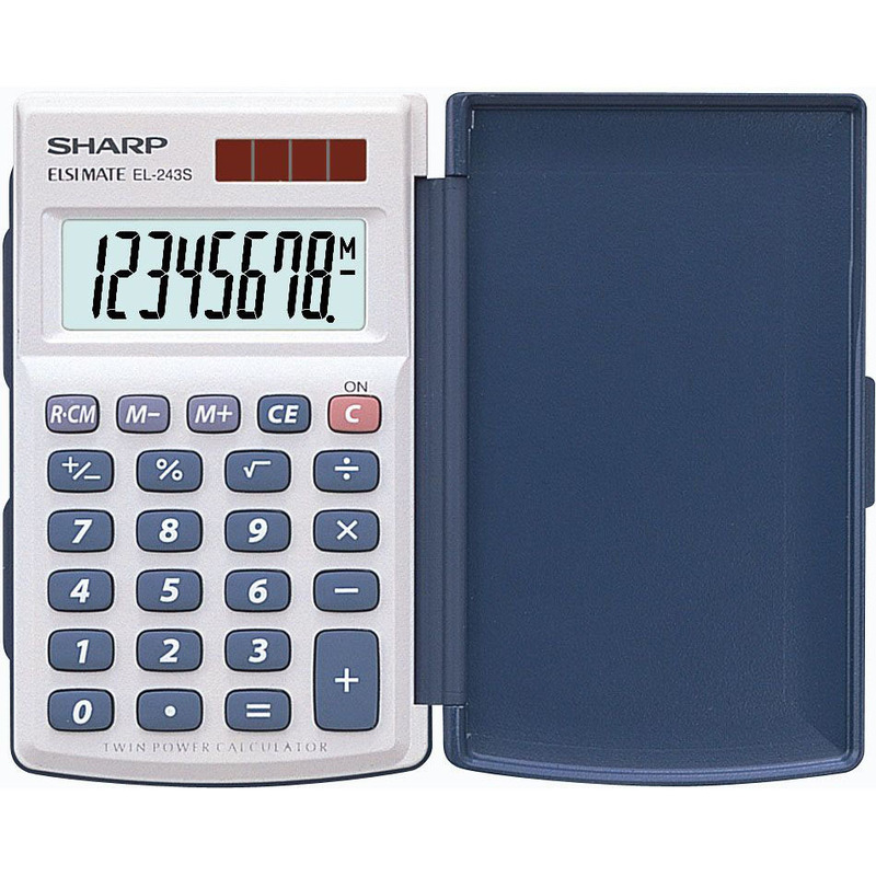 Sharp Taschenrechner 243S, blau/weiss
