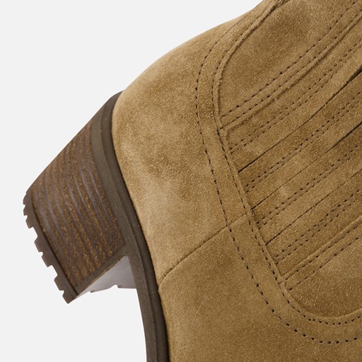 Gabor Enkellaarsjes taupe Suede