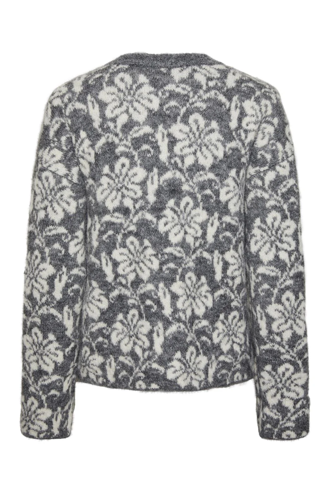 Pieces Pcragar Ls O-Neck Rev Jacquard Knit