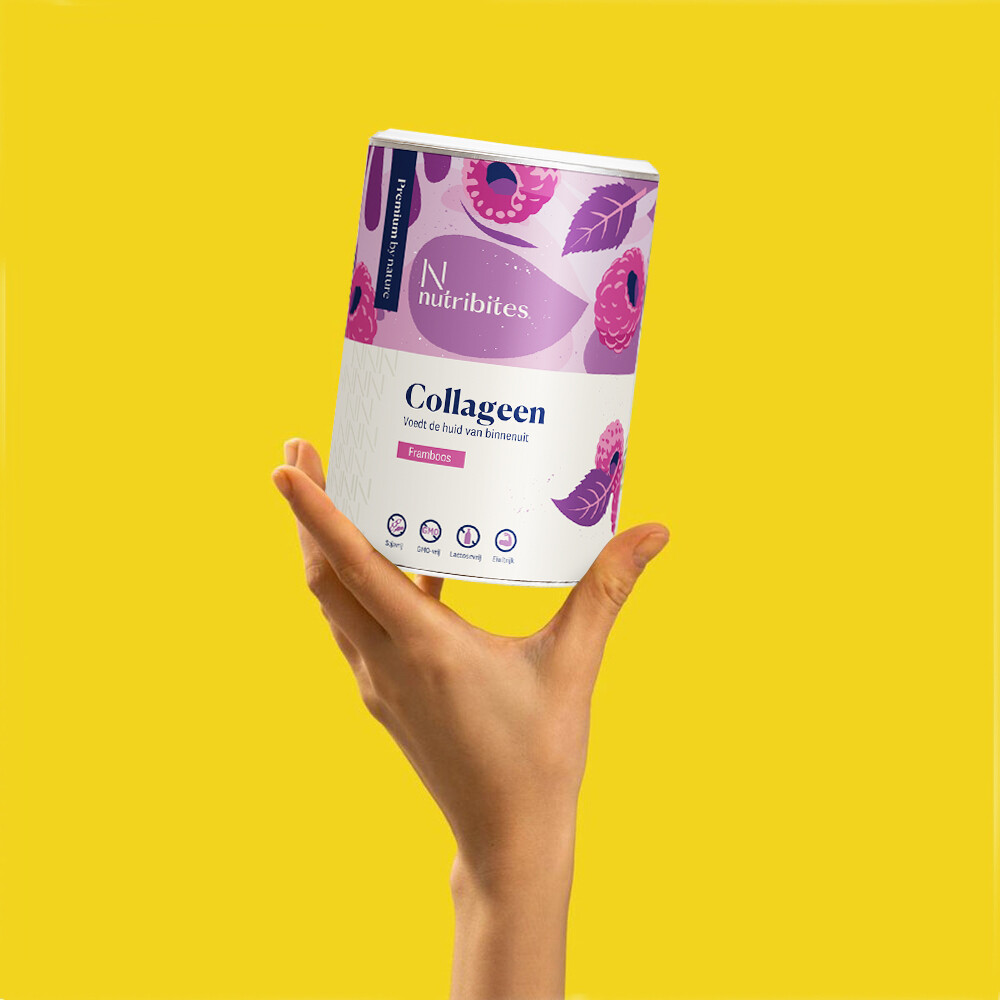 2x Nutribites Collageen Framboos Poeder360 gr