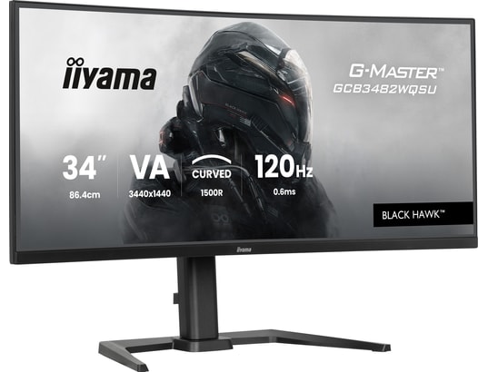 IIYAMA - Ecran PC Gamer 34 pouces incurvé G-Master Black Hawk Incurvé 120Hz - GCB3482WQSU