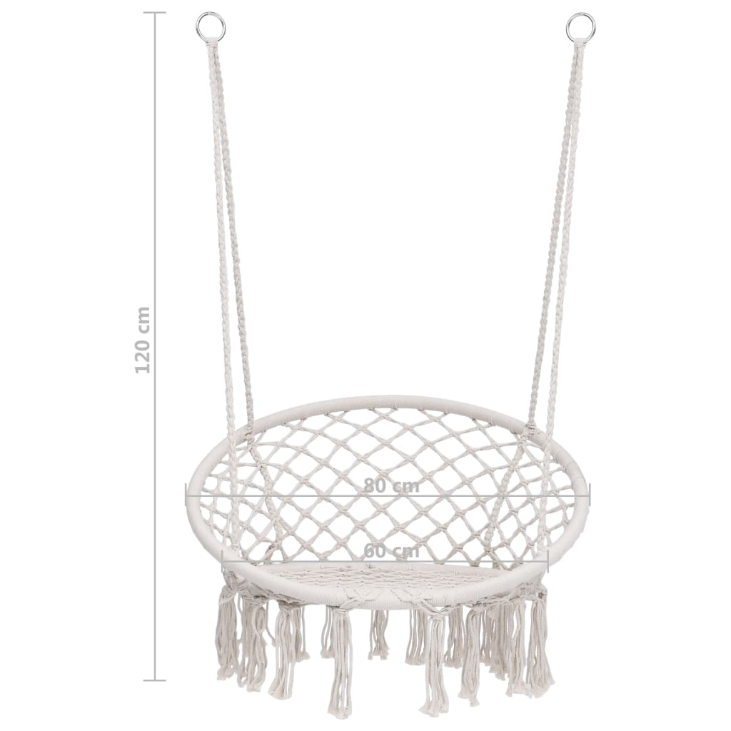 Cadeira suspensa Vidaxl 80 x 120 cm