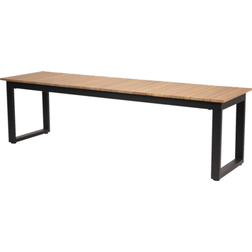 Wakefield tuinbank Cannes light teak look metaal