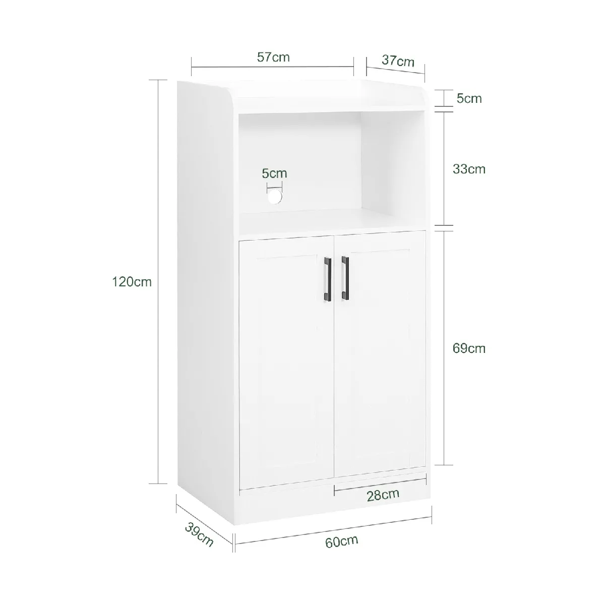 SoBuy FSB47-W Desserte Micro-ondes