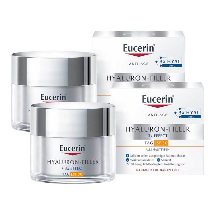Eucerin Anti-Age Hyaluron-Filler Tagespflege LSF 30, 2x50 ml