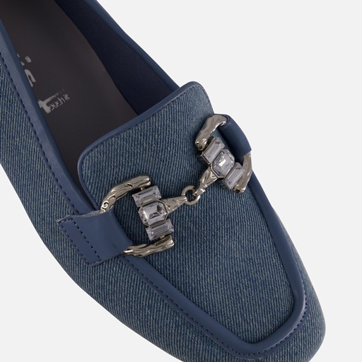 Tamaris Buckle Instappers denim Textiel