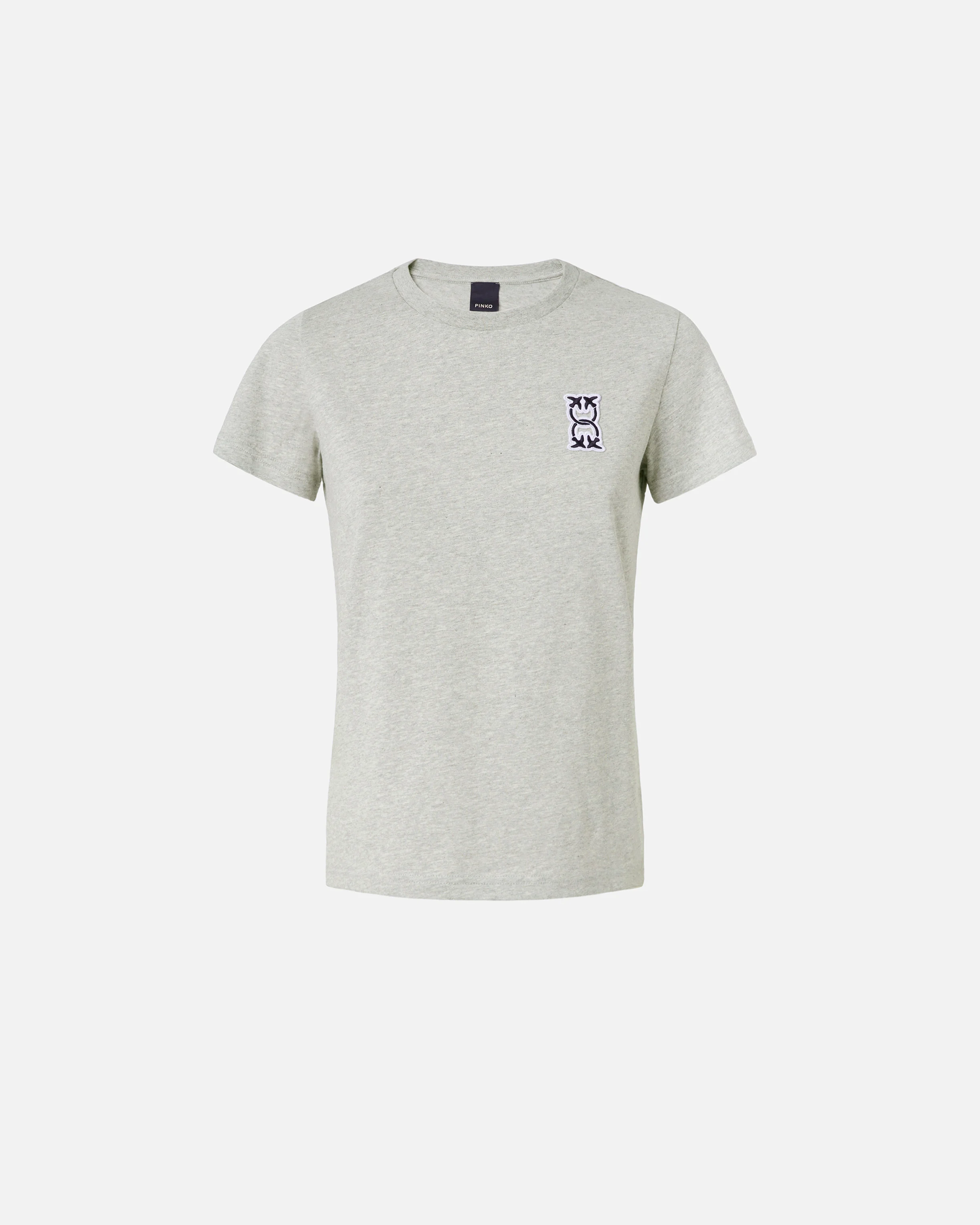 T-shirt avec appliqué monogram | Gris