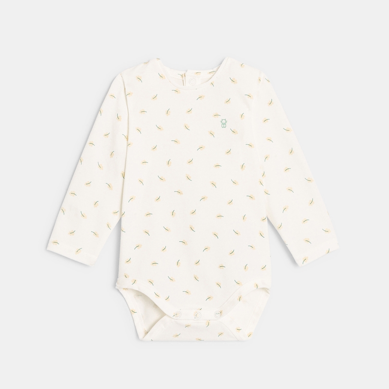 Salopette en tricot et body en coton verte naissance