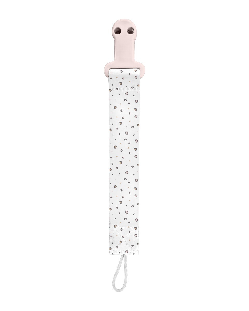 Kikkaboo Baby-Schnuller-Clip Savanna, Schnullerkette, Schnullerband, ab Geburt rosa