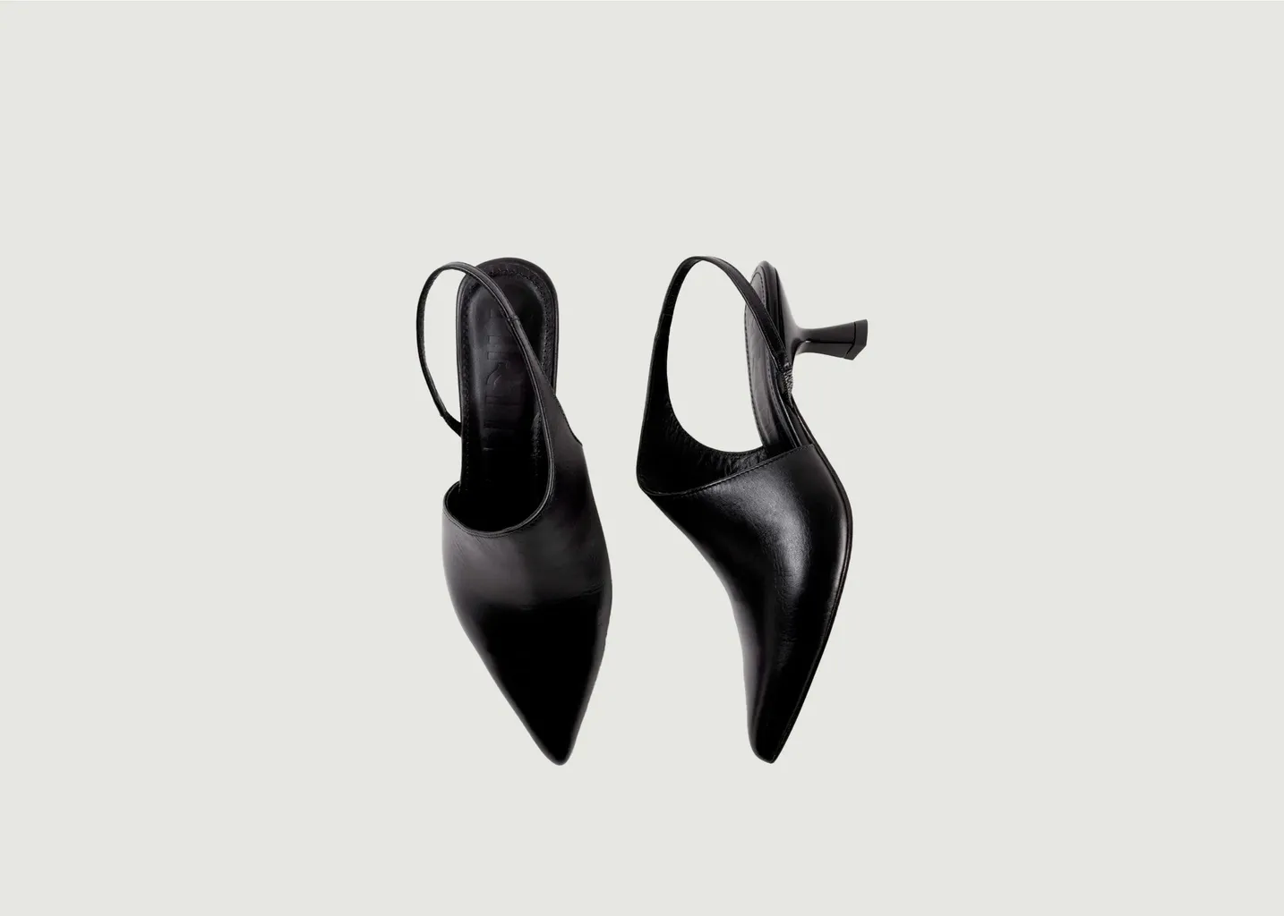 Sandales à talons à bout fermé en cuir Greta Souliers Martinez