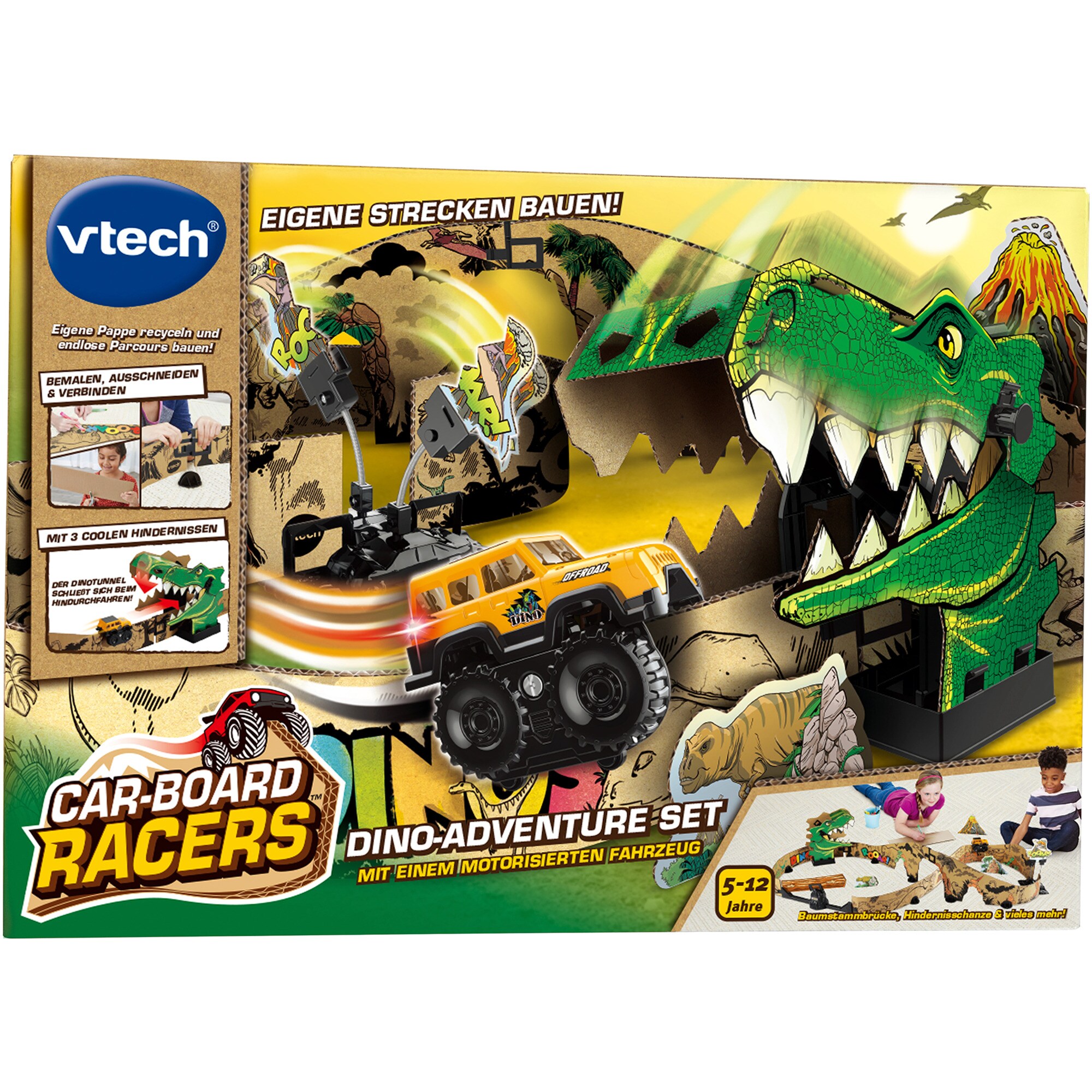 Vtech Bahn Car-Board Racers - Dino-Adventure Set