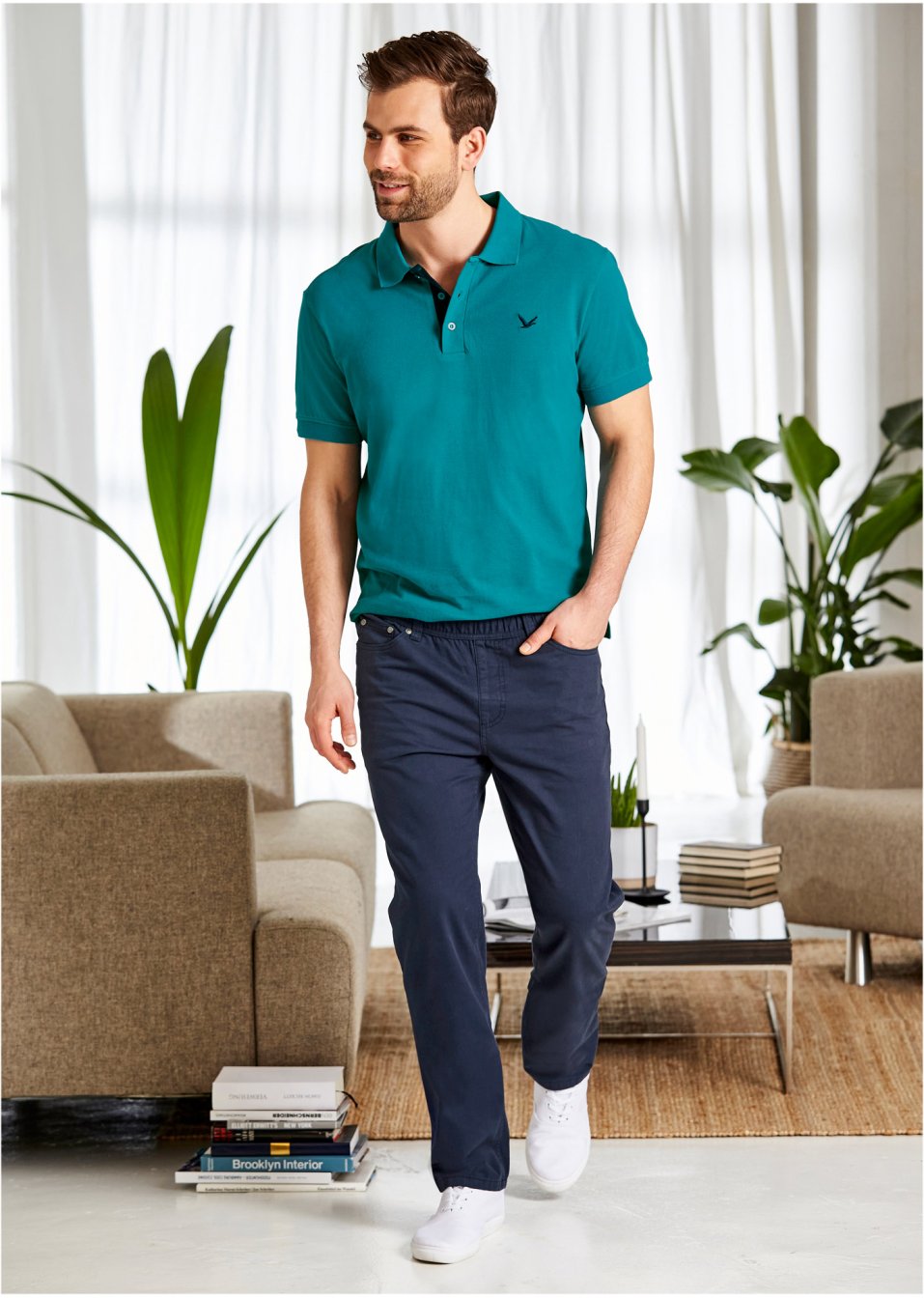 Lot de 2 pantalons taille extensible
