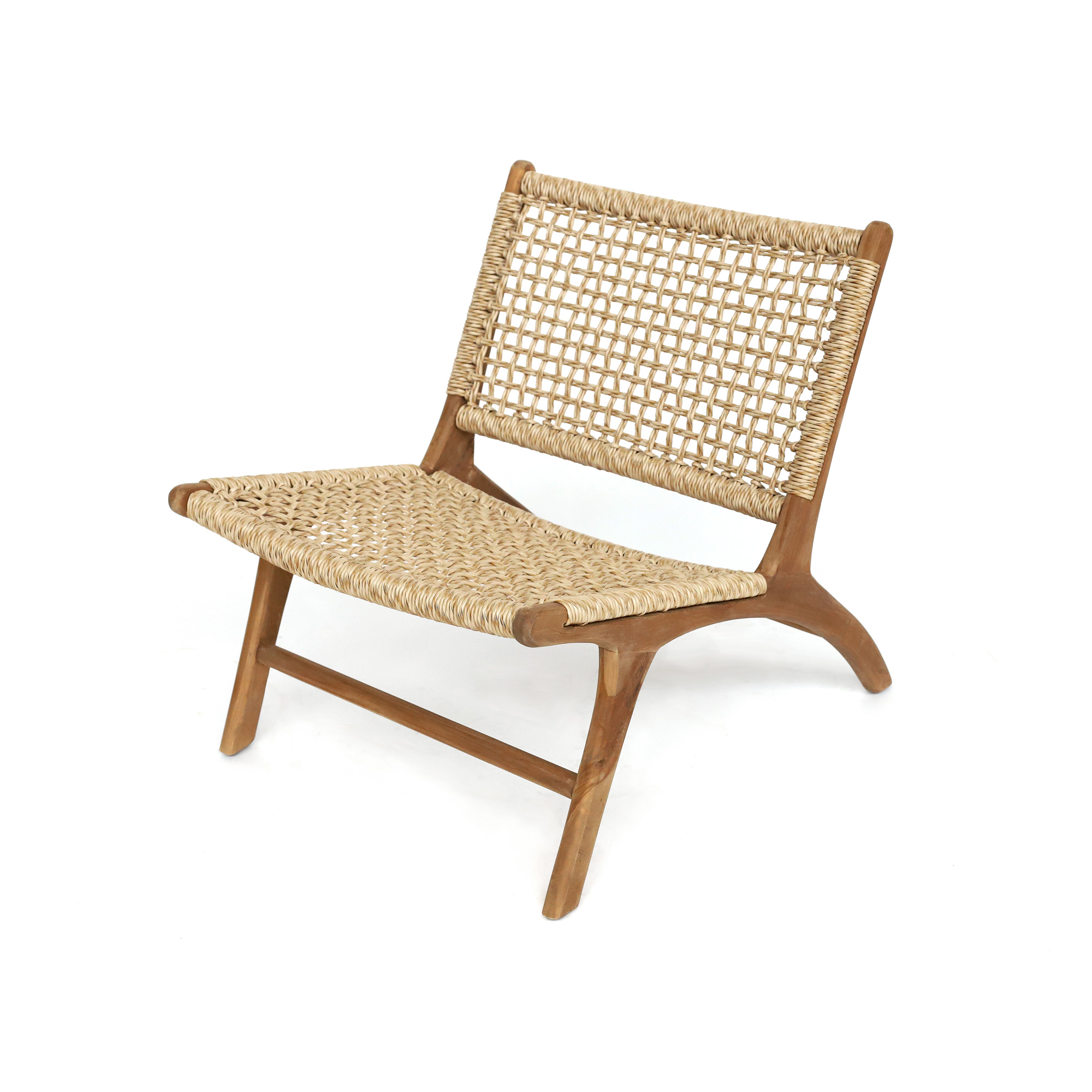 Lounge-Sessel 'Driessen' aus Teak, natur, B 65 cm, H 70 cm, L 78 cm von fischer's lagerhaus