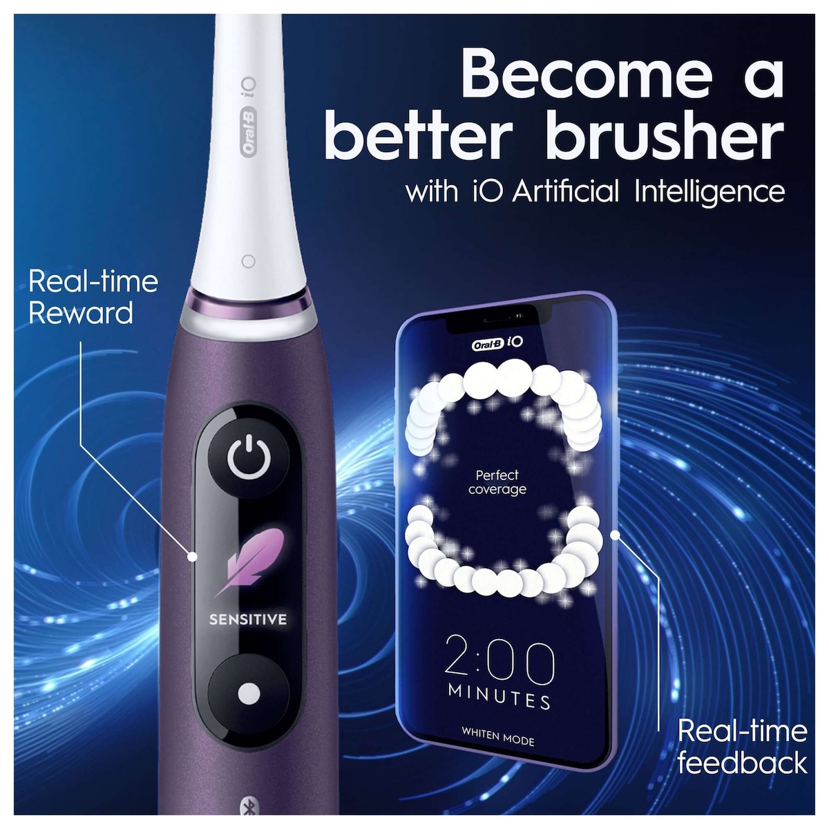 Oral-B iO 8s elektrisk tannbørste 387064 (fiolett)