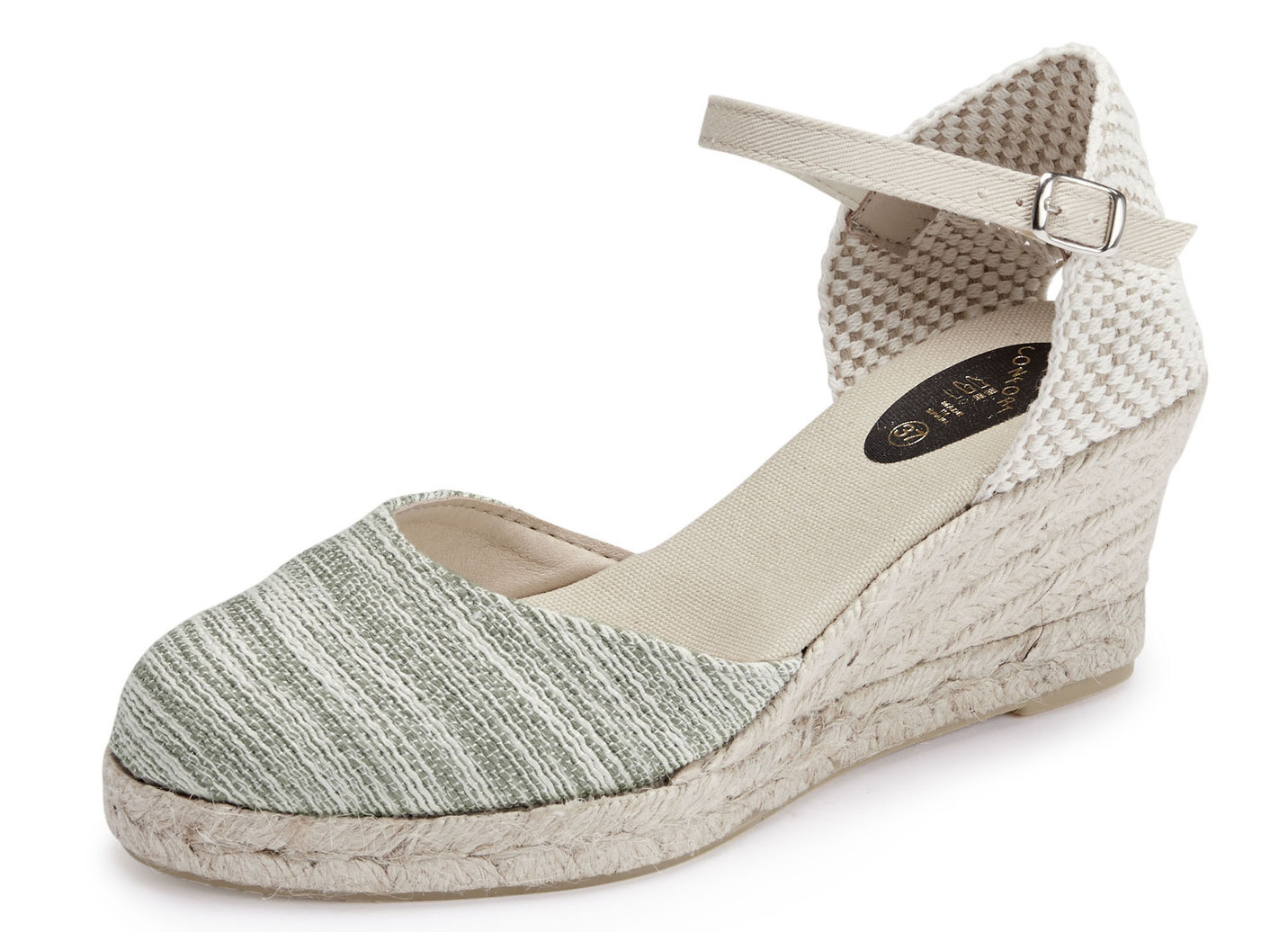 Sandalette aus Textilmaterial