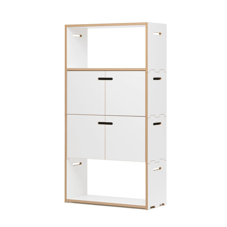 Tojo Hochstapler kast met deurtjes 76x38,3 wit