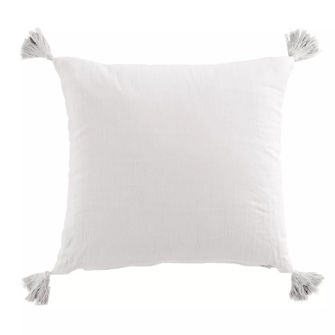 Coussin carré gaze de coton (40 x 40 cm) Gaïa Blanc chantilly