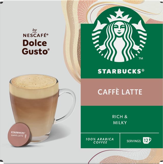 Starbucks Caffe Latte by NESCAFÉ Dolce Gusto kaffekapsler (12 stk.)