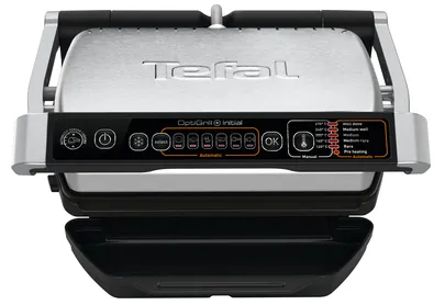 Tefal OptiGrill  GC706D34 - Grill - elektrisk - 600 cm2 - rustfrit stål/sort