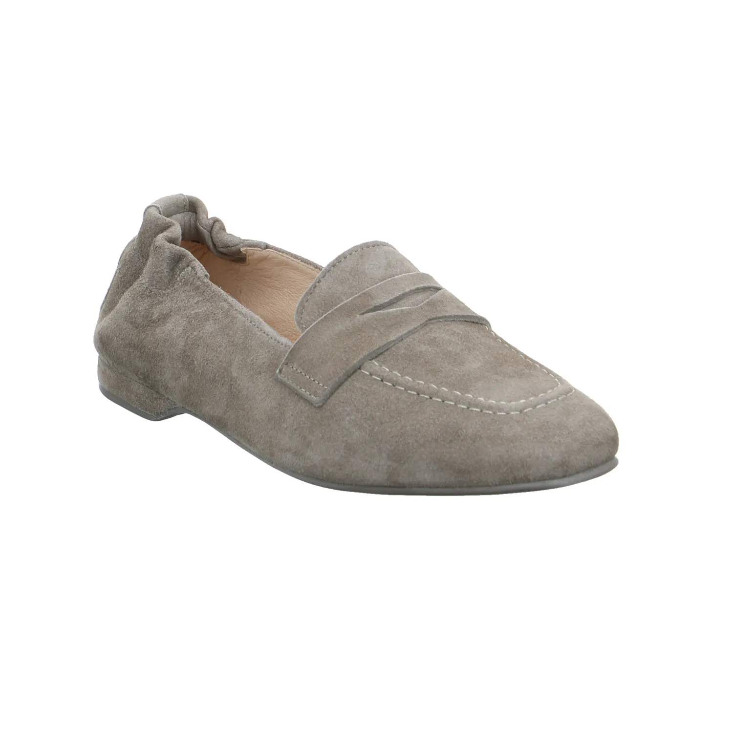 APPLE OF EDEN Slipper Taupe Leder  mit Lederfutter