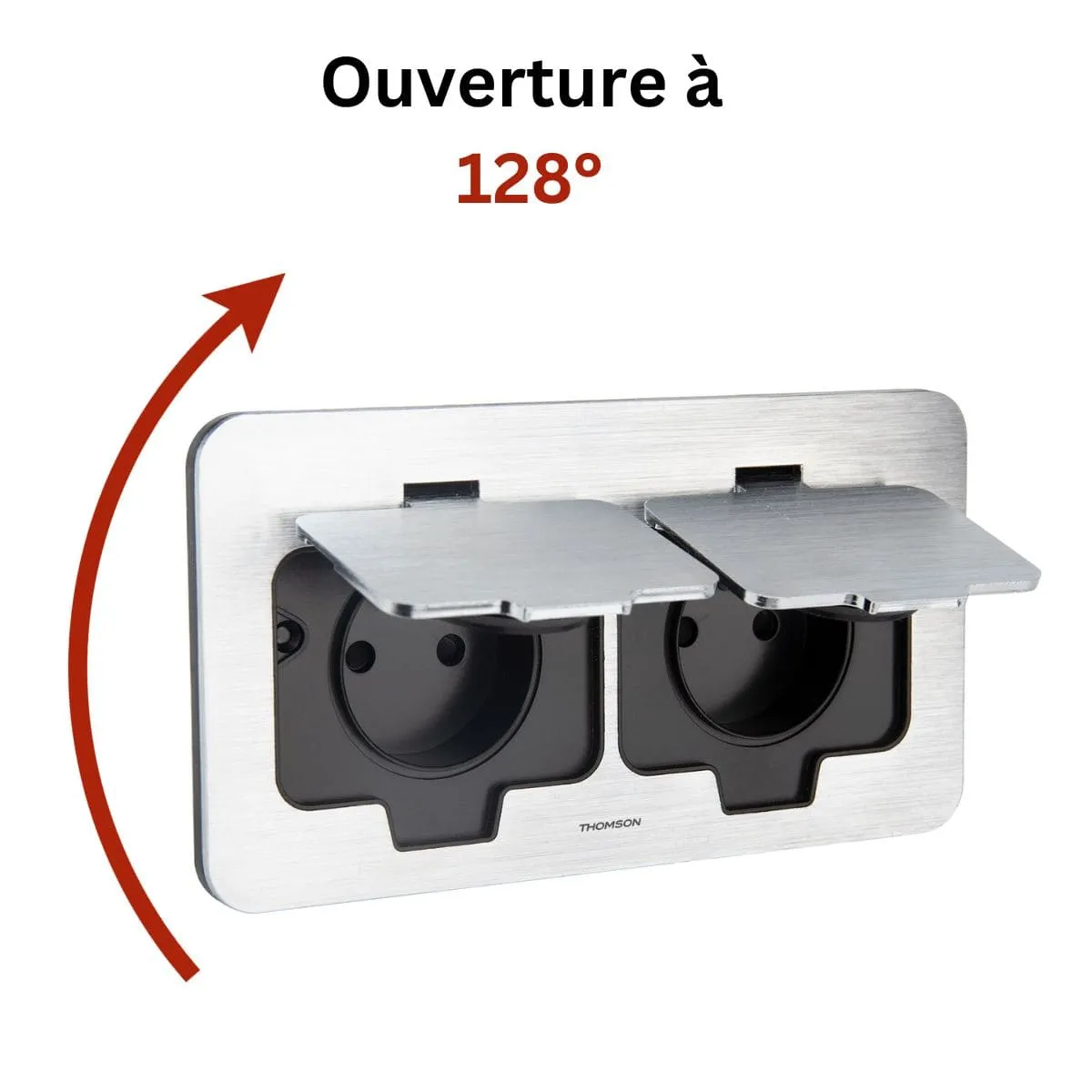Thomson Protec - Prise de Sol 16A IP55 Métal Brossé