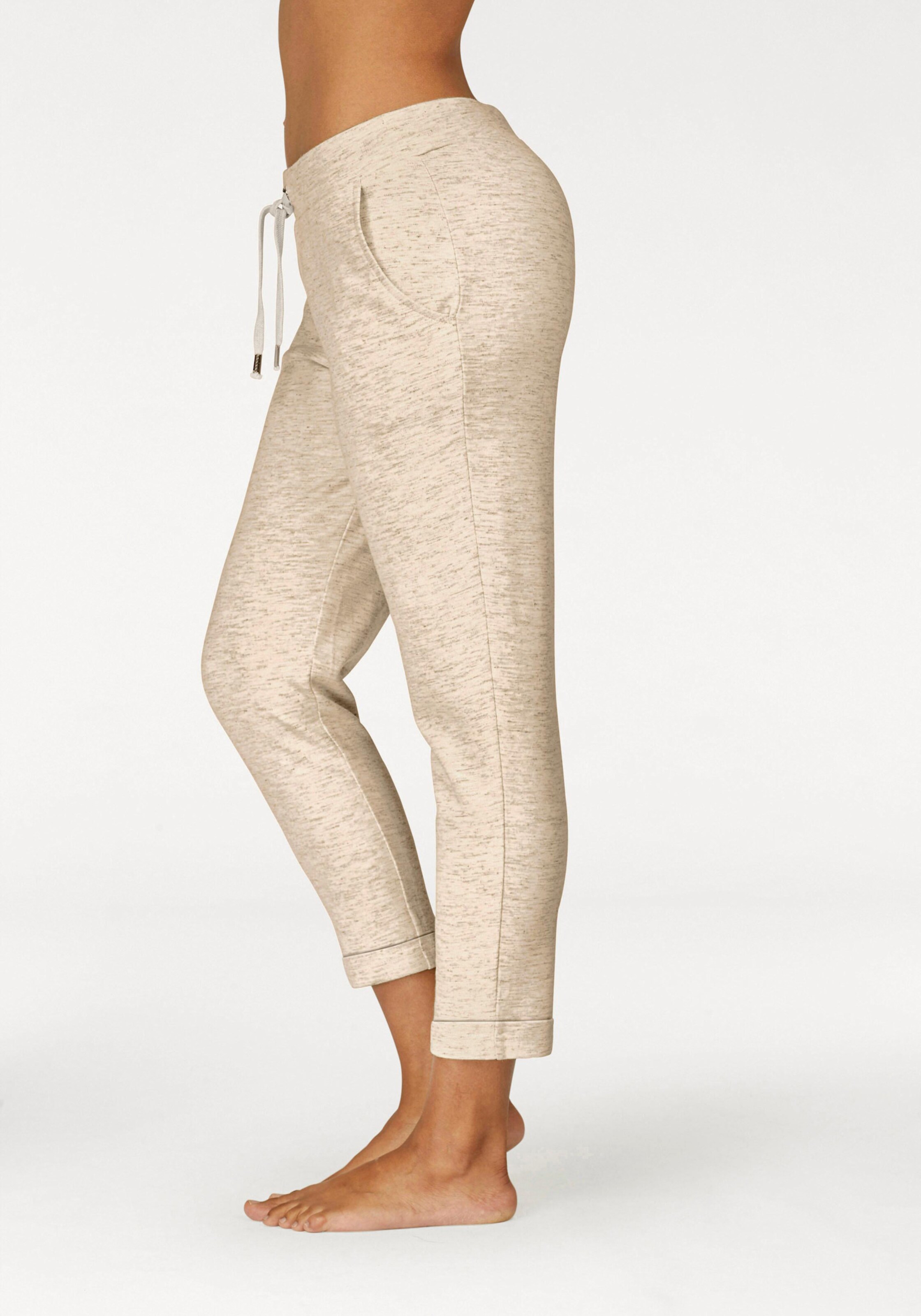LASCANA Relaxhose in beige-meliert